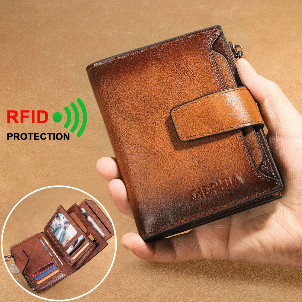 9b40ef30-19ce-4984-999d-d52788f5a096 Men's Leather Wallet Multi-function Anti-theft Zipper Coin Purse - View 3