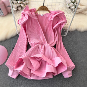 Ruffled-waist Blouse For Women Niche Style - Main product image