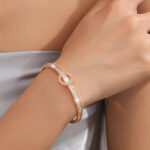 roman numeral detail Roman Numeral Detail Zircon Decor Bangle