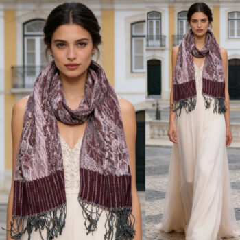 2pcs glamorous dinner 2pcs Glamorous Dinner Accessory Rich Jacquard Texture Catches Light Evening Jacquard Scarf,Luxe Look Fo