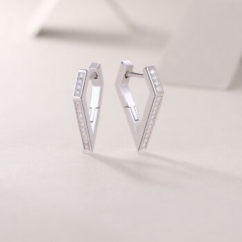 silver earrings - View 2