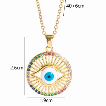 Stylish Dripping Zircon Eye Pendant New Niche Collarbone Chain - View 2
