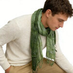 2pcs lightweight long 2pcs Lightweight Long Scarf With Metallic Shimmer,vacation,daily Life,evening Party,Office Appropriate