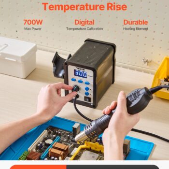 Hot Air Rework Station, 700W Digital Display SMD Rework Stat - View 1