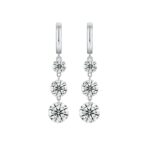 Top-quality Moissanite Luxury And Fashionable Light Luxury Jewelry Silver Stud Earrings S925 Silver Plated Platinum - View 1