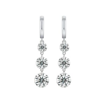 Top-quality Moissanite Luxury And Fashionable Light Luxury Jewelry Silver Stud Earrings S925 Silver Plated Platinum - View 1