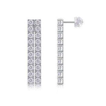 Top-quality Moissanite Luxury And Fashionable Light Luxury Jewelry Silver Stud Earrings S925 Silver Plated Platinum - View 1