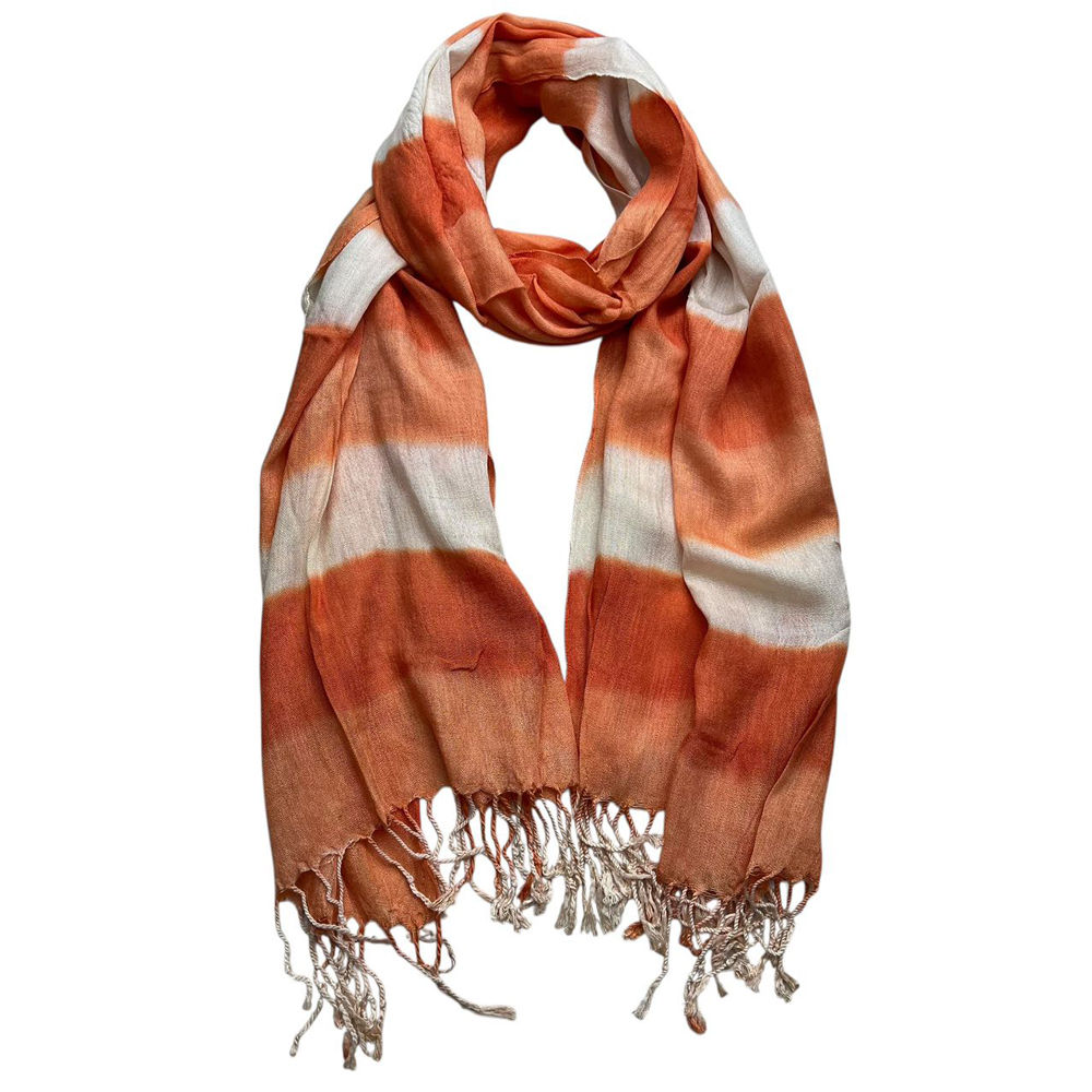 a0c6af29-b87b-4272-990e-4c2c3c7bb772 orange red printed Orange Red Printed Viscose Scarf - Flowy Casual Scarf 67inchx24inch