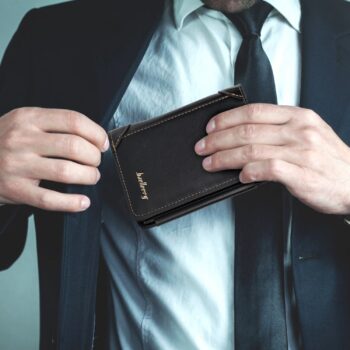 leather clutch 1Pc Men Leather Wallet ID Card Holder Purse Trifold Clutch Money Zipper With ID Window 14 Credit Card 1 ID Car