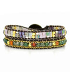 crystal bracelet Jagged Stone Crystal Wrapped Bracelet Bohemian Style