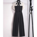 women pants Fashion-forward Jumpsuit With High-waisted Wide-leg Pants