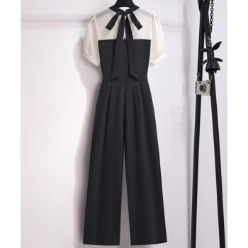 women pants Fashion-forward Jumpsuit With High-waisted Wide-leg Pants