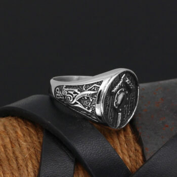 Viking Ring Jewelry War Shield Viking Characters OE - View 2