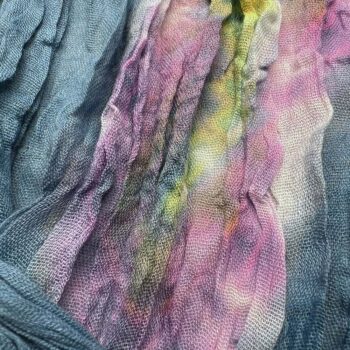 Turquoise Tie-Dye Cotton Scarf,Crinkle Soft And Breathable Scarf ,vacation,daily Life,evening Party,Office Appropriate Subtle