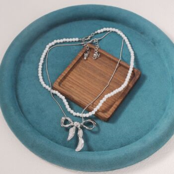 Affordable Luxury Fashion Necklace With Faux Pearls - View 2