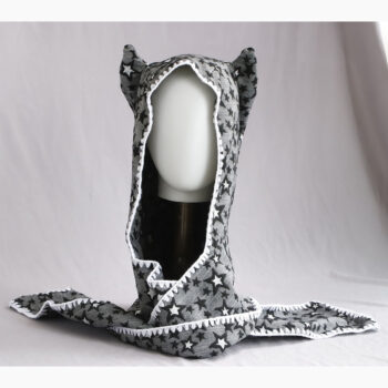 scarf hat Retro Winter Scarf Hat With Devil Horns For Women Cute Lace Trim