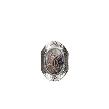 Bohemian Vintage Ring Inlaid With Agate - View 2