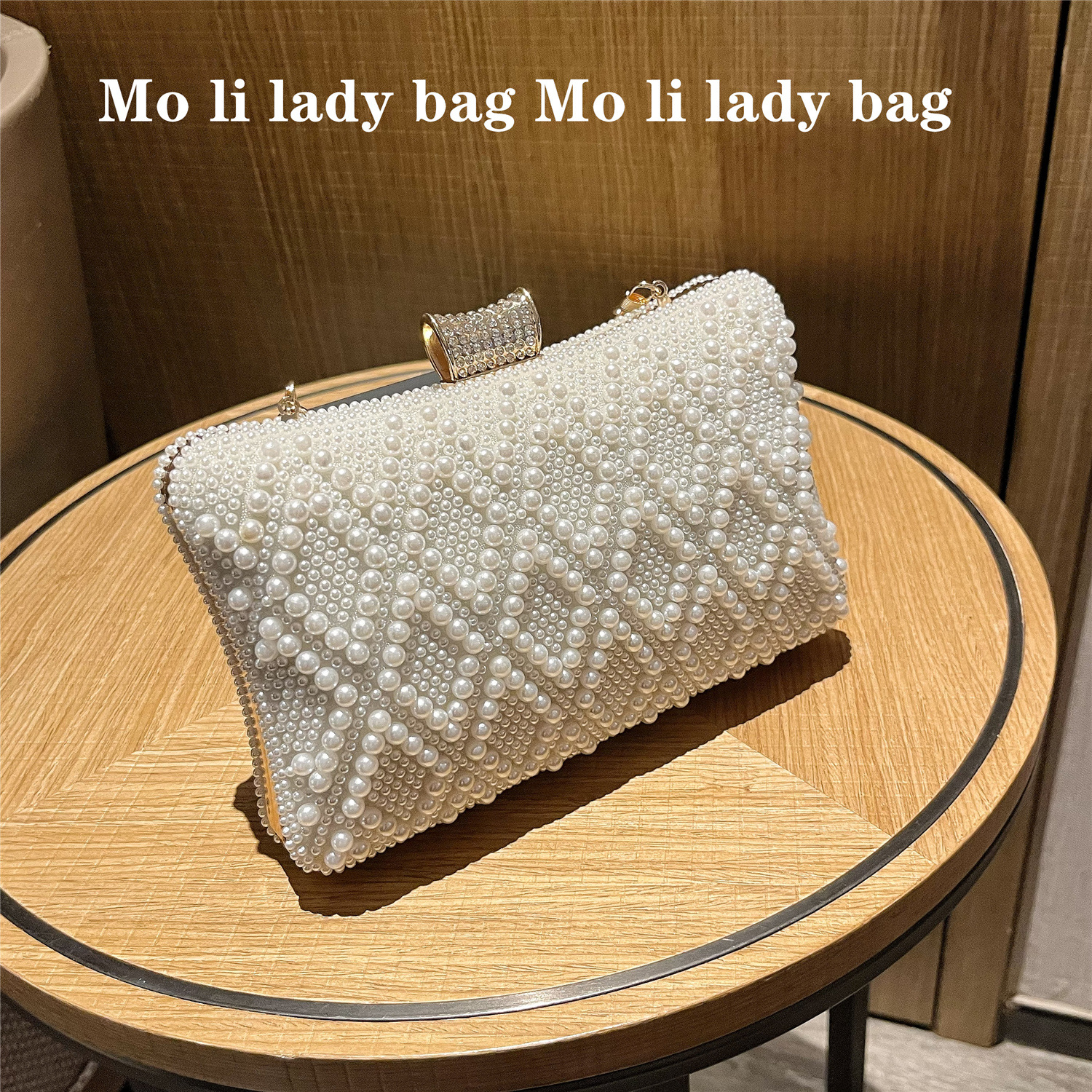 ac09c442-fc80-4c3d-aba8-643f5d35e9d2 Clutch Temperament Ladies Banquet Pearl Bag - View 1