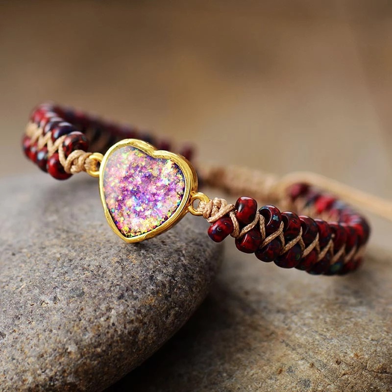 ac1816a7-5551-4c5d-bdd2-365e6a79b789 Colorful Heart Accessories Stylish Stone Bracelet - View 5