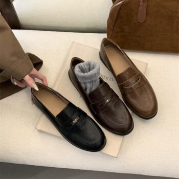 Womens Dress Shoes With A Round Toe Soft Sole And A Chic Comfortable Loafer Design - View 2