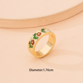 18K Gold Emerald Ring With Diamonds For Women - View 2