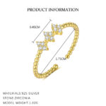 ring Geometric Open Design Womens Cross Ring With Diamonds A Niche Statement Piece