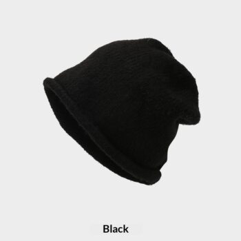 autumnwinter beanie with Womens Autumnwinter Beanie With Rolled Brim For Warmth