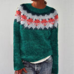 women sweater Women's Sweater Round Neck Multicolor Loose Fashion Pullover Sweater