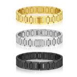 Advanced Patterned Germanium Stone Magnetic Therapy Bracelet - View 1