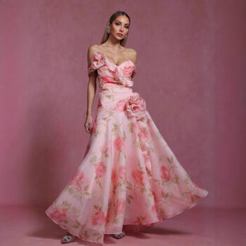 retro floral waist-cinching - View 1