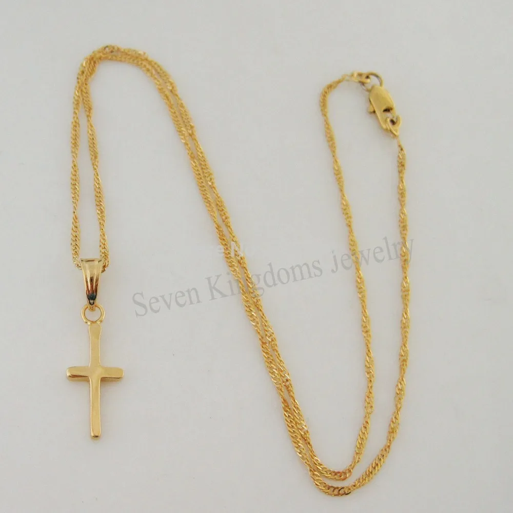 ali-2252799820134513-3-37001 YELLOW GOLD COLOR 45CM WATER WAVE NECKLACE PLAIN SURFACE - View 4