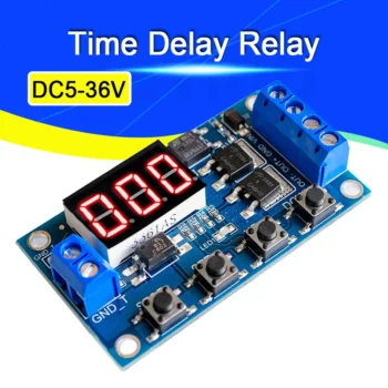 dc5 36v dual - DC5-36V Dual MOS LED Digital Time Delay Relay Trigger Cycle