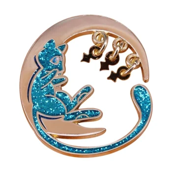 shiny mew moon - Shiny Mew Moon Badge Lovely Gamers Accessory