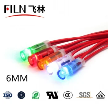 filn plastic 6mm - FILN Plastic 6mm 12v 110v 24v 220v Signal Lamp Indicator