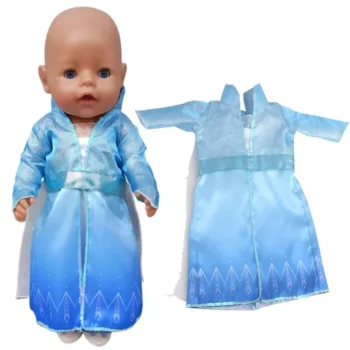 43 Cm New Born Baby Doll Clothes Elsa Princess Dress 18 - View 2