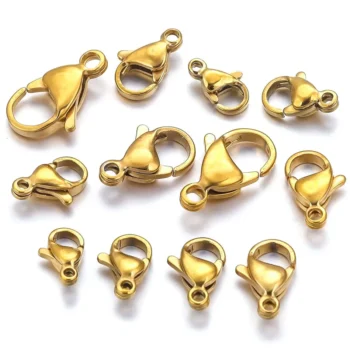 20pcs/lot Stainless Steel Rose Gold Lobster Clasp Hooks for - View 2