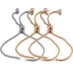 gold bracelet - 3pcs Stainless Steel Gold Slide Bracelets Coulissant