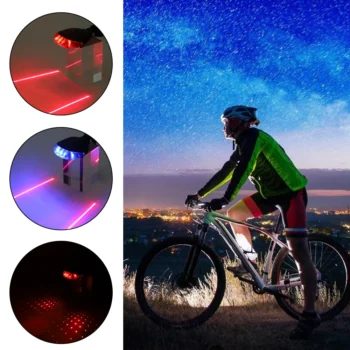 Waterproof Bicycle Cycling Lights Taillights LED Laser - View 2