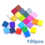 100pcs diy building - 100pcs DIY Building Blocks Figure Bricks Smooth 1x1 24Color