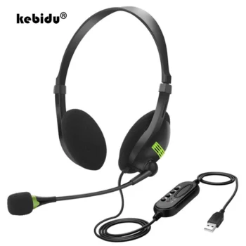 kebidu 3.5mm wired - kebidu 3.5mm Wired Headphones Microphone Universal USB