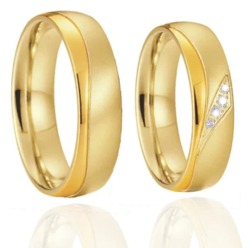 western wedding rings - Western Wedding Rings Set for Couples African 18k Gold