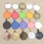 necklace - 10pcs/lot 25mm Cabochon Pendant Trays Round Bezel Blanks