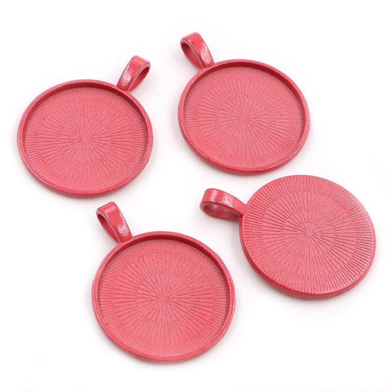 ali-3256801104813035-5-26279 10pcs/lot 25mm Cabochon Pendant Trays Round Bezel Blanks - View 6