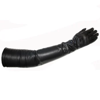 super long leather - New Women's Super Long Leather Gloves Over Elbow Fashion