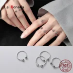 silver ring - La Monada Bead Women Ring 925 Sterling Silver Minimalist