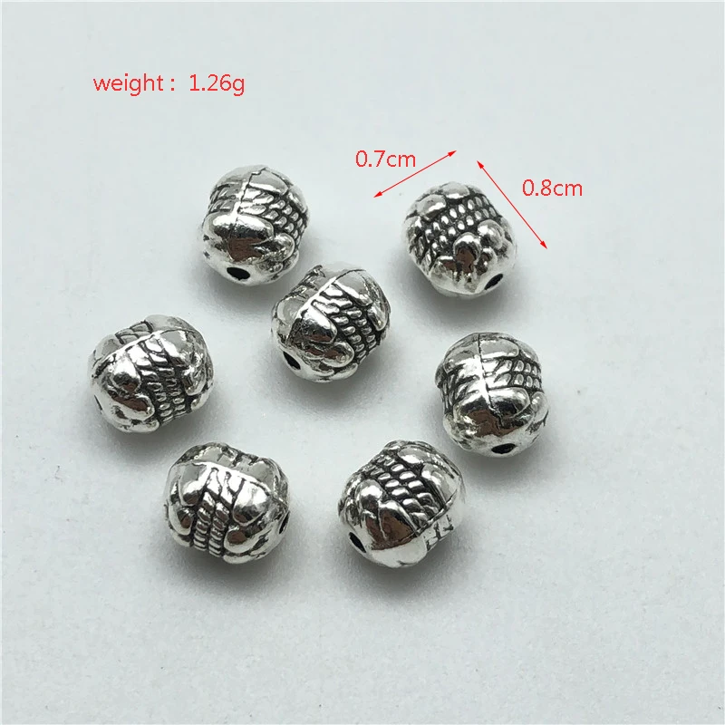 ali-3256801144722578-2-75675 15pcs 8mm golden metal engraved perforated beads for - View 3