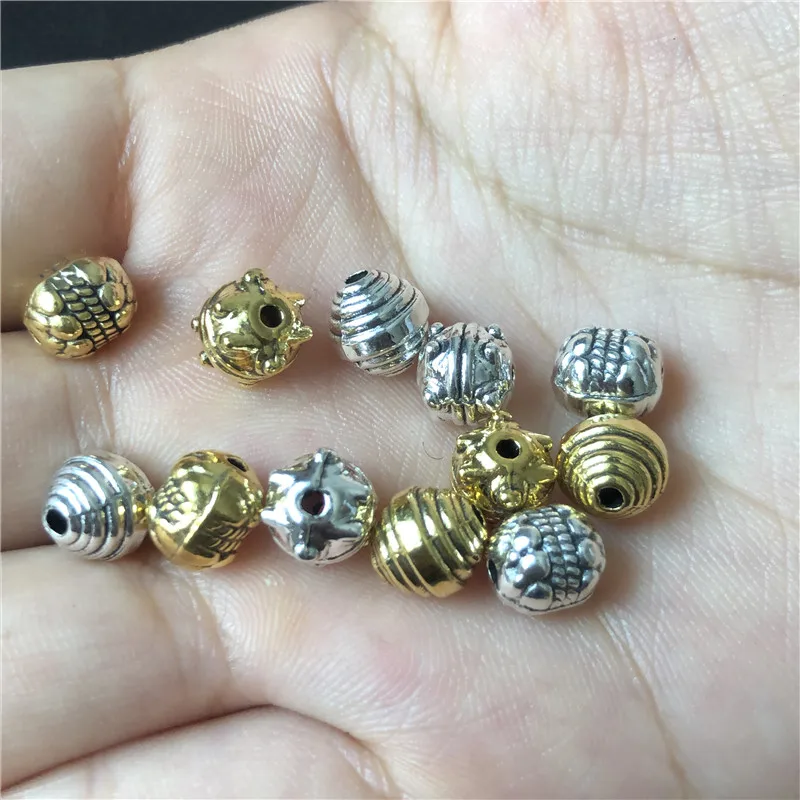 ali-3256801144722578-5-944 15pcs 8mm golden metal engraved perforated beads for - View 6