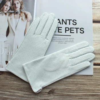 fashionable sheepskin gloves - New Women's Fashionable Sheepskin Gloves Color Mesh