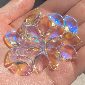 20pcs lily petals - 20pcs Lily Petals Beads AB Color Glass Beads for Jewelry