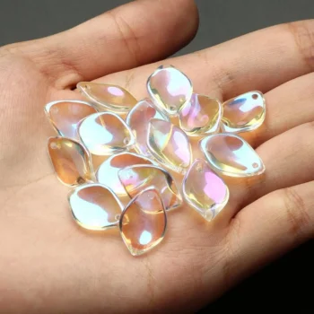 20pcs Lily Petals Beads AB Color Glass Beads for Jewelry - View 2